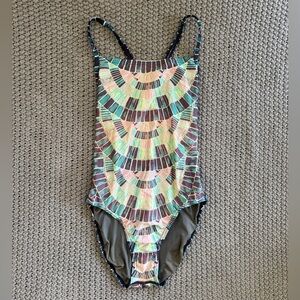 Speedo Multicolor Patterned One Piece Swimsuit